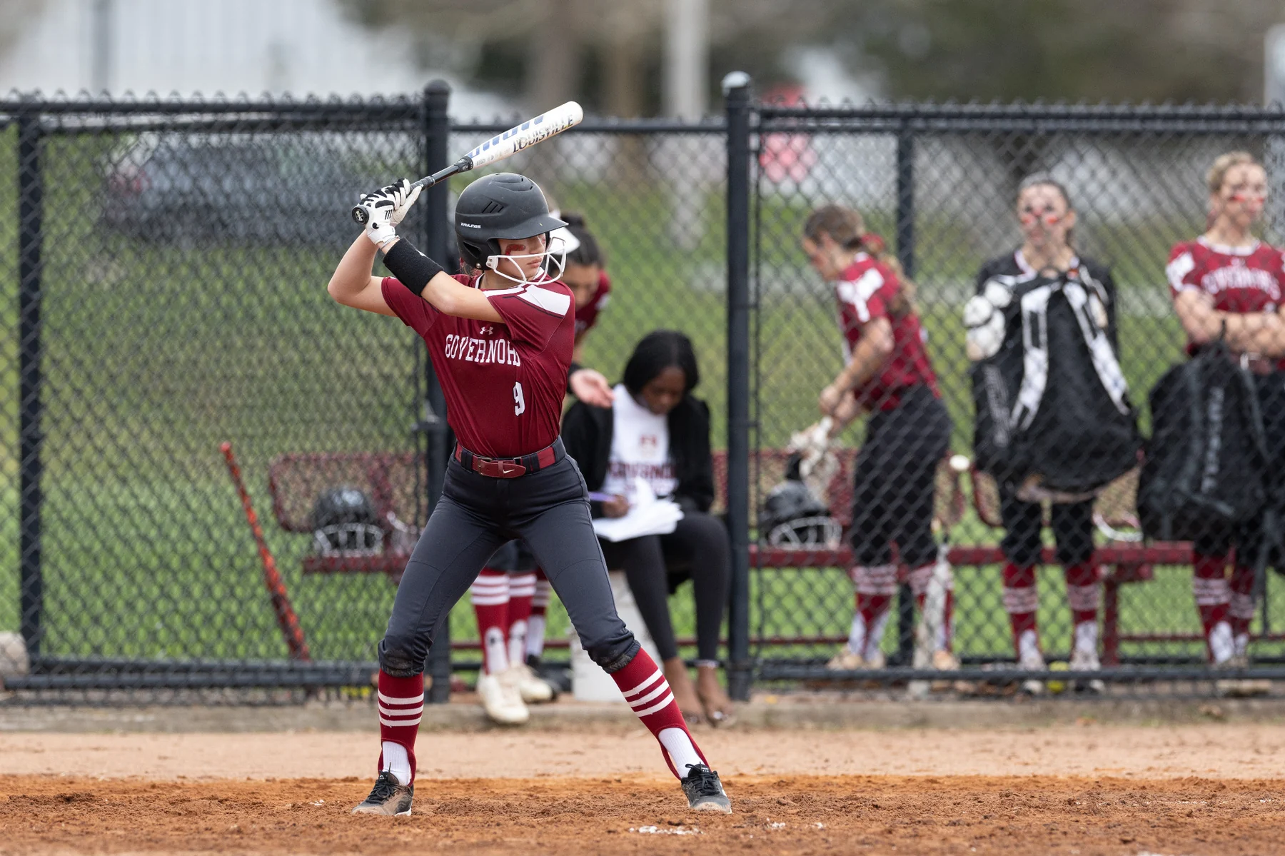 Ella Moskal batting for The Governor's Academy